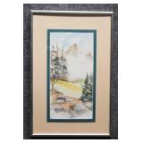 Original Watercolor Signed Zahl