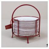Crate + Barrel Plates W/Metal Stand