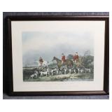 "The Old Berkshire Hunt" Hand Colored Etching