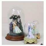 Gone W/The Wind Figurines In Glass Domes / 3 Pc