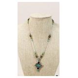 Necklace w/ Sterling Gemstone Pendant