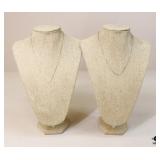 Sterling Necklaces / 2 pc