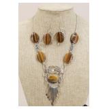 Necklace & Earrings w/ Tiger