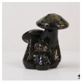 Glazed Ceramic Mushroom Figurine