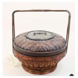 Starmark Wicker Basket w/ Lid & Handle