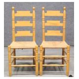 Pair of Ladderback Dining Chairs
