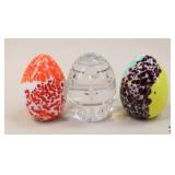 Bohemia/Bohdana Crystal Eggs / 3 pc