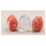 Bohemia/Bohdana Crystal Eggs / 3 pc