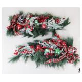 Christmas Floral Swags / 2 Pc