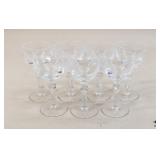 Etched Crystal Stemware / 7 Pc