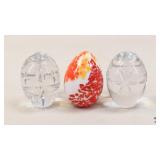 Bohemia/Bohdana Crystal Eggs / 3 pc