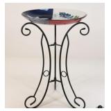 Glass & Metal Bird Bath
