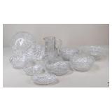 Queens Lace Crystal Bowl + / 12 Pc