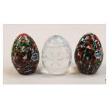 Bohemia/Bohdana Crystal Eggs / 3 pc