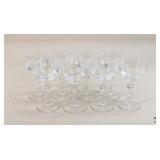 Etched Crystal Stemware / 8 Pc