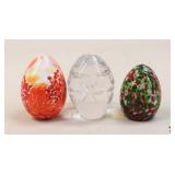Bohemia/Bohdana Crystal Eggs / 3 pc