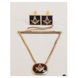 Freemasons Cuff Links & Tie Pin
