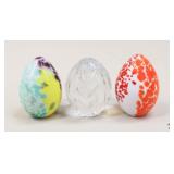 Bohemia/Bohdana Crystal Eggs / 3 pc