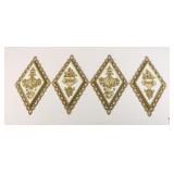 Homco Resin Wall Decor / 4 Pc