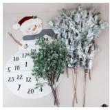 Christmas Floral Pics & Snowman Calendar