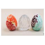 Bohemia/Bohdana Crystal Eggs / 3 pc