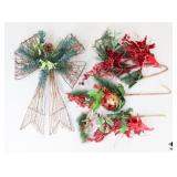 Christmas Florals / 4 Pc
