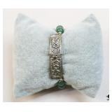 Sterling Silver & Jade Bracelet