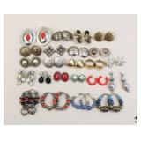 Clip on & Pierced Earrings / 19 pc