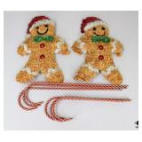 Gingerbread Men Wall Decor & Resin Candy Canes