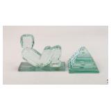 Glass Paperweights / 2 pc