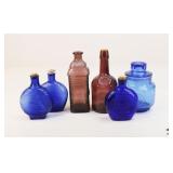 Colored Glass Containers/ 6 pc