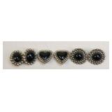 Sterling Clip On Earrings / 3 pairs