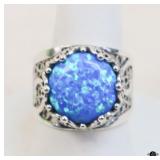 Sz 6.5 Sterling & Opal Ring