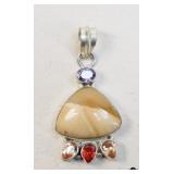 Sterling Pendant w/ Stones