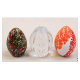 Bohemia/Bohdana Crystal Eggs / 3 pc