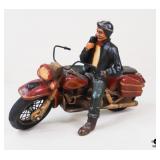 Resin Vintage Motorcycle/Rider Figurine