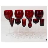 Red Stemware / 10 pc