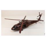 Glazed Wood Model Helicopter