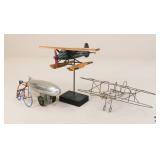 Planes, Bicycle & Blimp Figurines