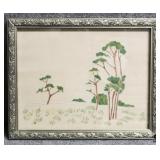 Framed Painting on Silk