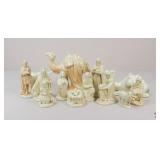 Holland Mold Ceramic Nativity Figurines/ 13Pc
