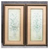 Two Janet Kruskamp Floral Prints