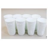 8 Indiana Harvest Grape Milk Glass Tumblers 8 Indiana Harvest Grape Milk Glass Tumblers