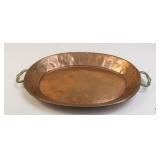 Copper Serving Tray W/Brass Handles Copper Serving Tray W/Brass Handles