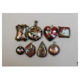 Lacquer Pendants / 8 pc Lacquer Pendants / 8 pc