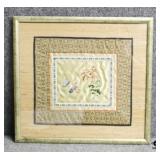 Silk Embroidery "Butterfly" Fabric Panel Silk Embroidery "Butterfly" Fabric Panel