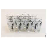 Silver Leaf Frosted Tumblers / 8 Pc Silver Leaf Frosted Tumblers / 8 Pc
