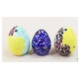 Bohemia/Bohdana Glass & Crystal Eggs-Czech/3 pc Bohemia/Bohdana Glass & Crystal Eggs-Czech/3 pc