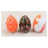 Bohemia/Bohdana Glass & Crystal Eggs-Czech/3 pc Bohemia/Bohdana Glass & Crystal Eggs-Czech/3 pc