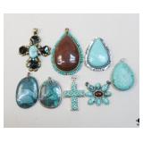 Pendants w/ Stones / 8 pc Pendants w/ Stones / 8 pc